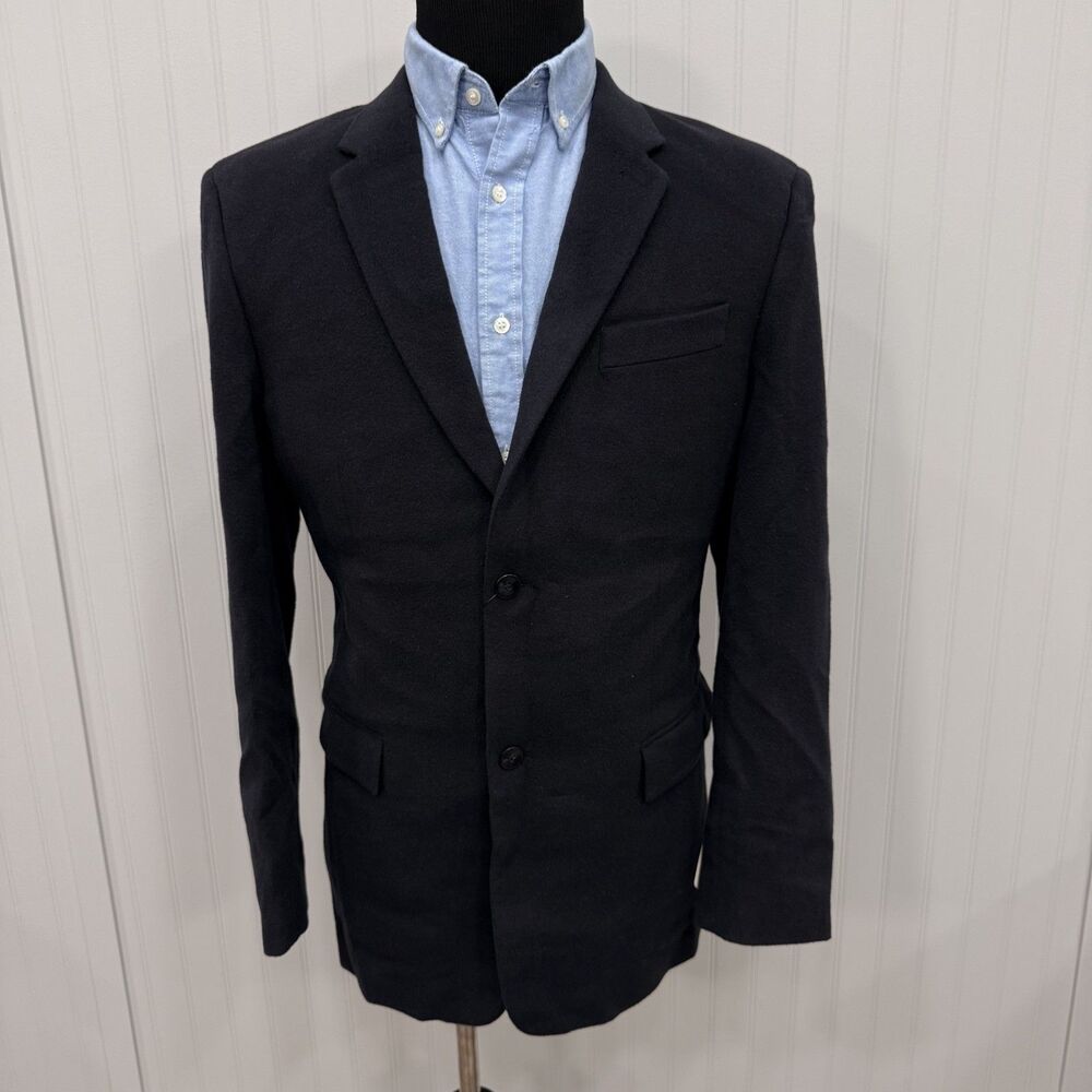 Perry Ellis XL Navy Blue Cashmere Blend 2-Button Single-Vent Sports Coat NWT